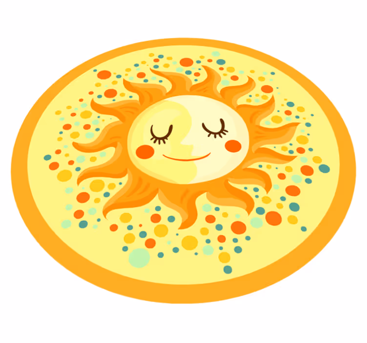 Rumeno sonce narava vinil preproga - TenStickers