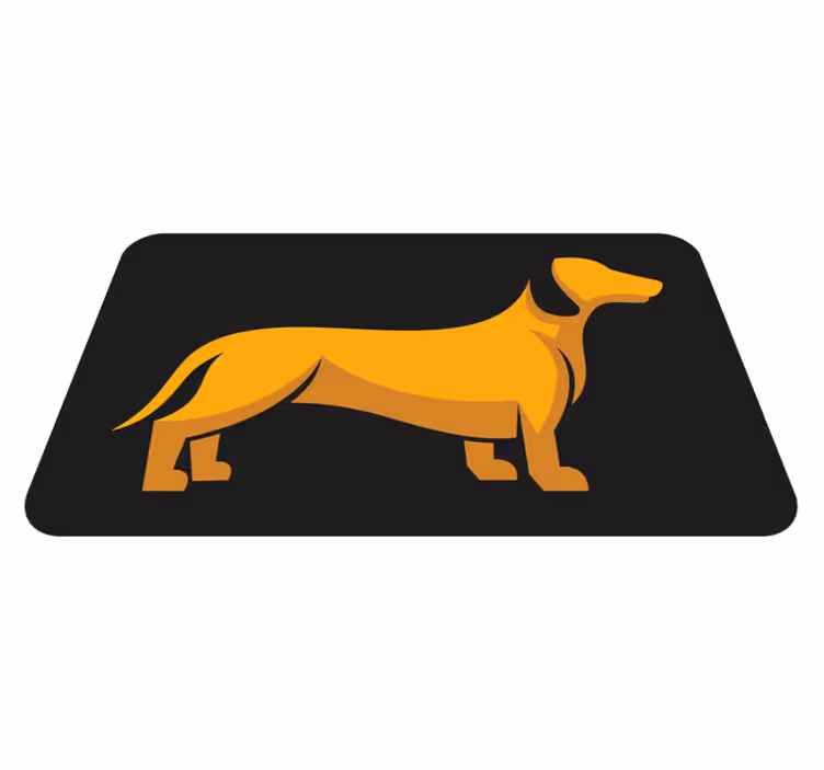 Pasja silhueta Tepih z živalskim potiskom - TenStickers