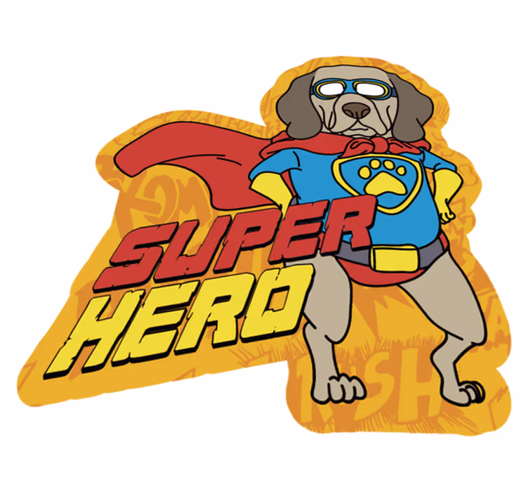 Superjunaški pes Vinilne preproge v drugih vzorcih - TenStickers