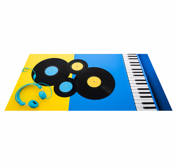 Klavir in snema moderno vinilno preprogo - TenStickers