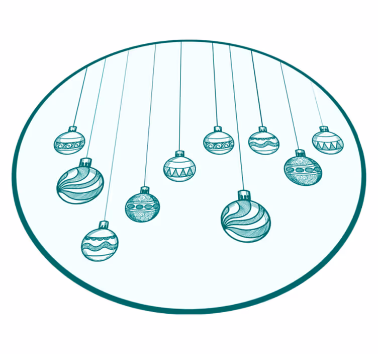 Božične baubles božično drevo mat - TenStickers