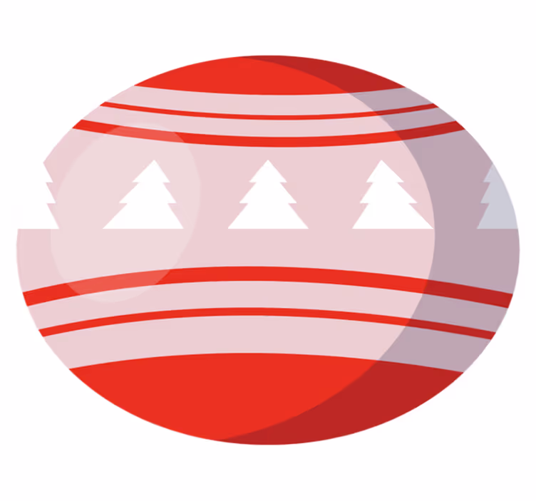 Rdeče poslikana podloga za božično drevo - TenStickers