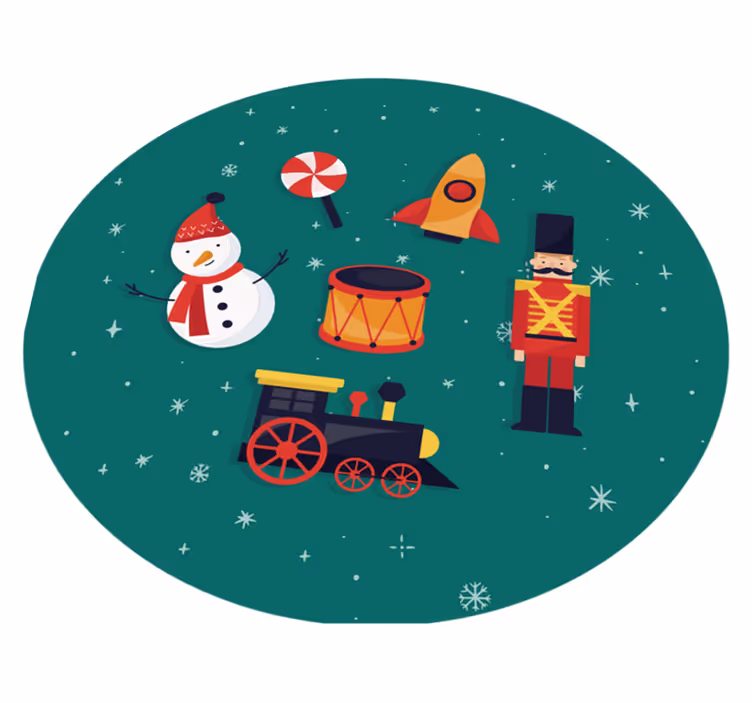 Božične igrače božično drevo mat - TenStickers