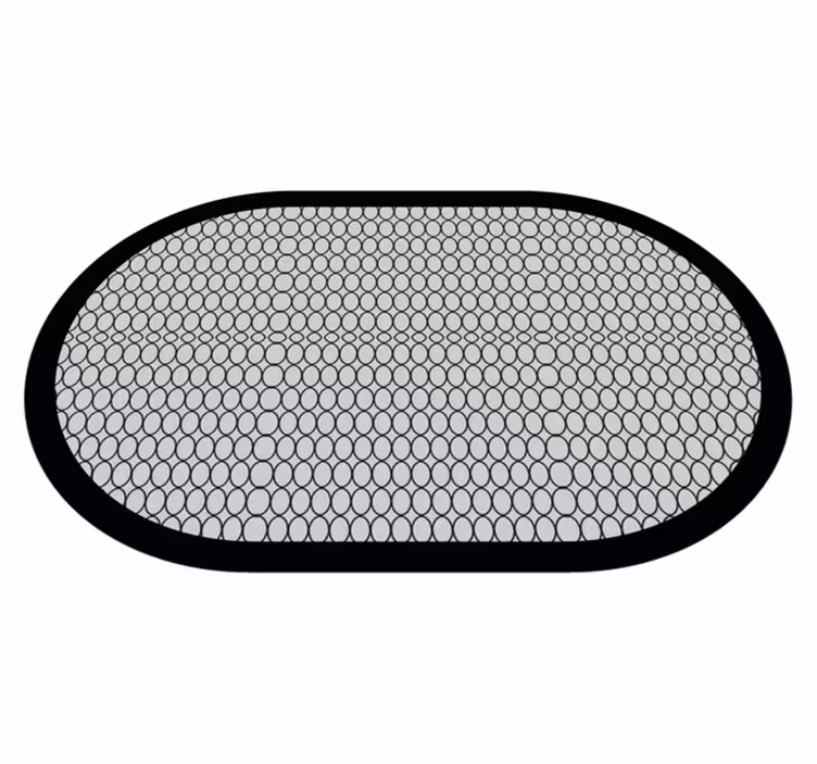 Siva ovalna minimalna vinil preproga - TenStickers