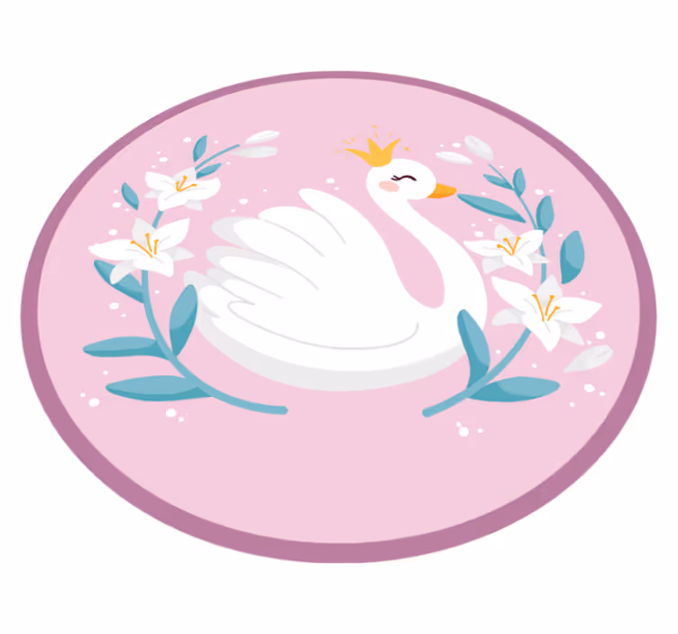 Swan queen otroška preproga iz vinila - TenStickers