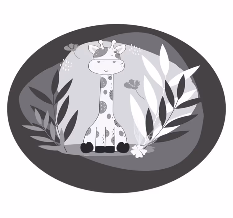 Srčkana žirafa preproga za živali - TenStickers