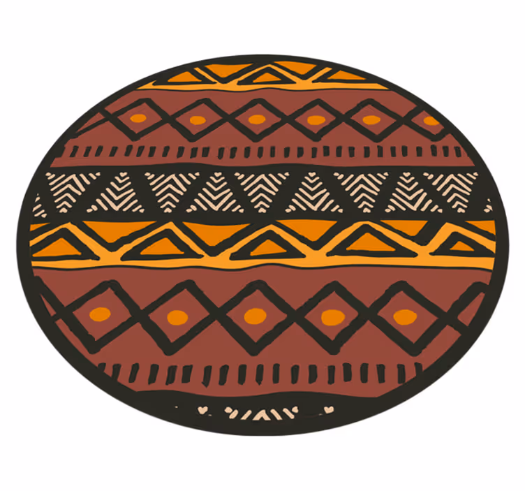 Geometrijske preproge krožnega afriškega vzorca - TenStickers
