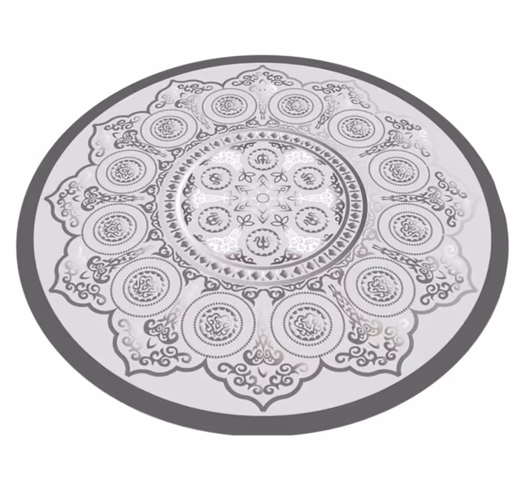 Siva mandala vzorec mandala vinil preproga - TenStickers