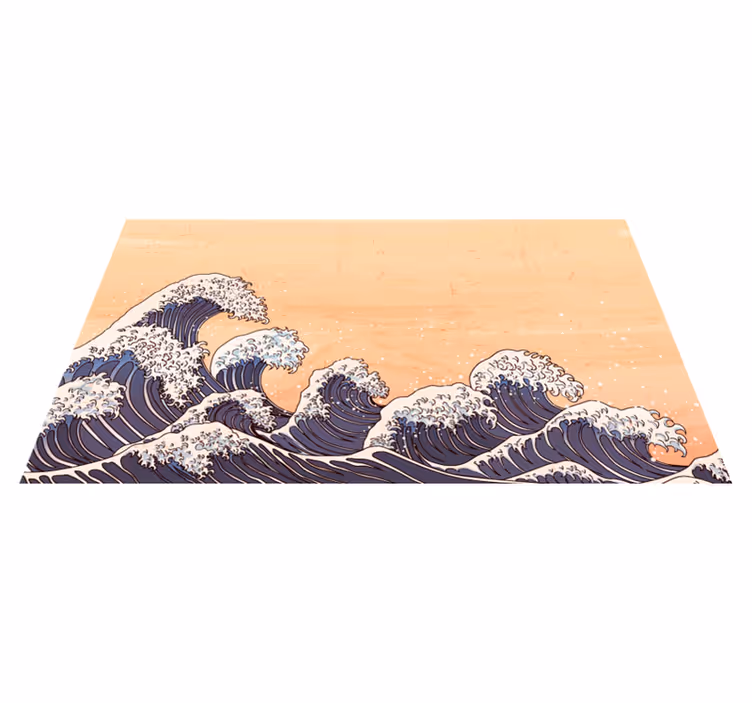 Tradicionalna japonska valovita preproga - TenStickers