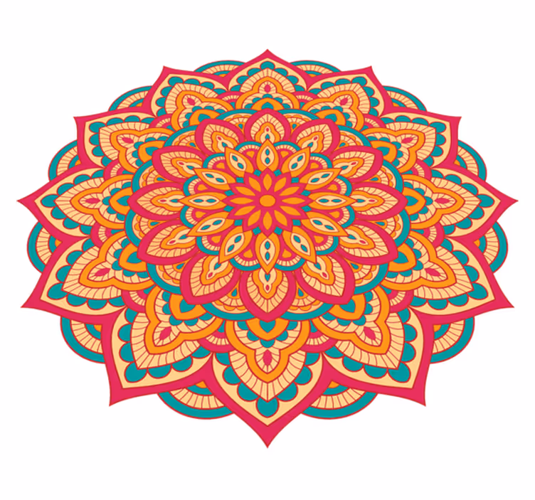 Pisane mandale mandala vinil preproga - TenStickers