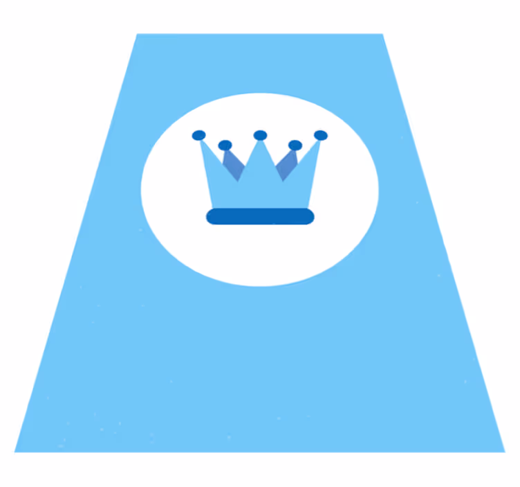 Modra kronska otroška vinilna igralna podloga - TenStickers