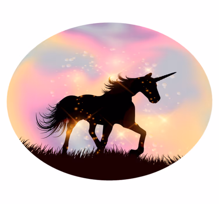 Samorog hologram gradient tapeta živalska preproga - TenStickers