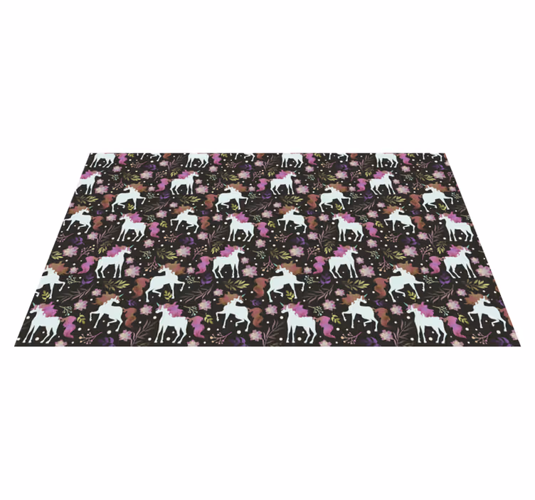 Samorog z rožami vinil preproga - TenStickers
