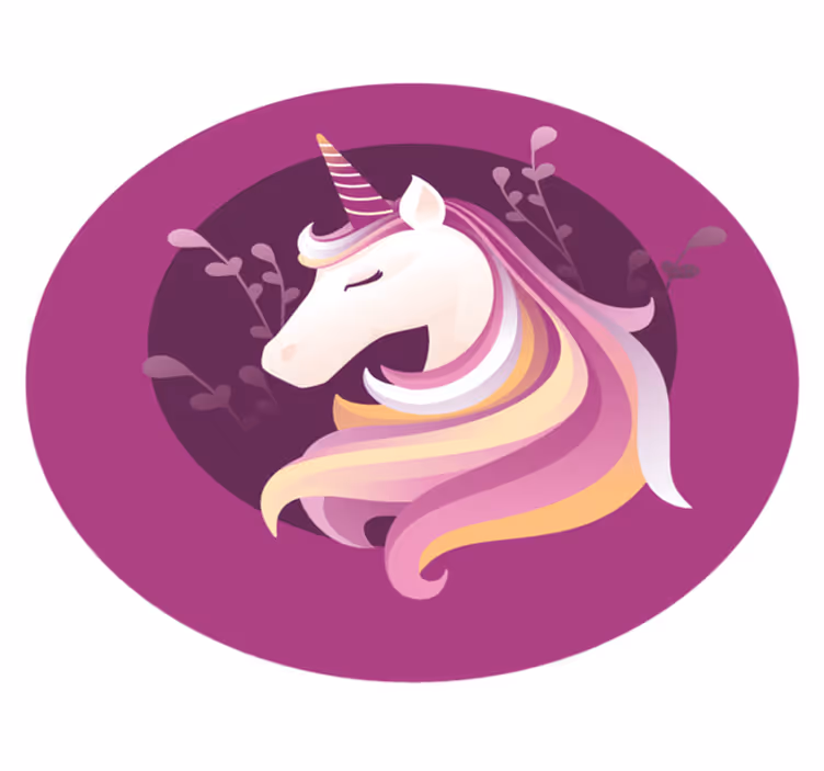 Elegantna preproga za obraz samoroga - TenStickers