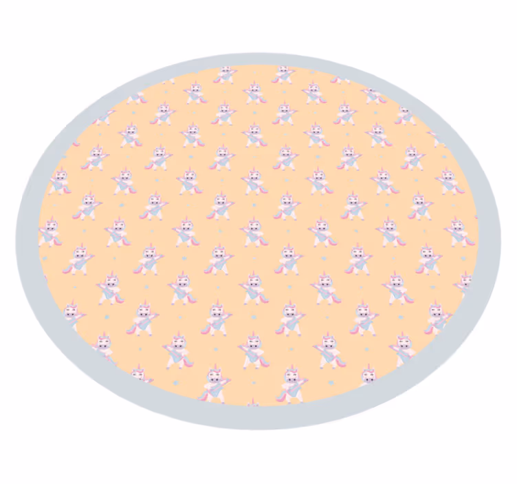Zajček okrogel Vinilna preproga za dojenčke - TenStickers
