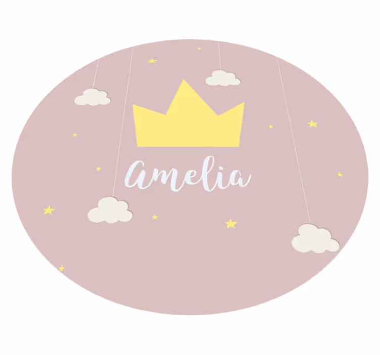 Personalizirana krona Vinilna preproga za dojenčke - TenStickers