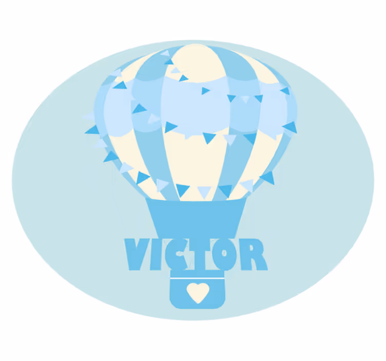 Barvita zračna balona personalizirana podloga - TenStickers