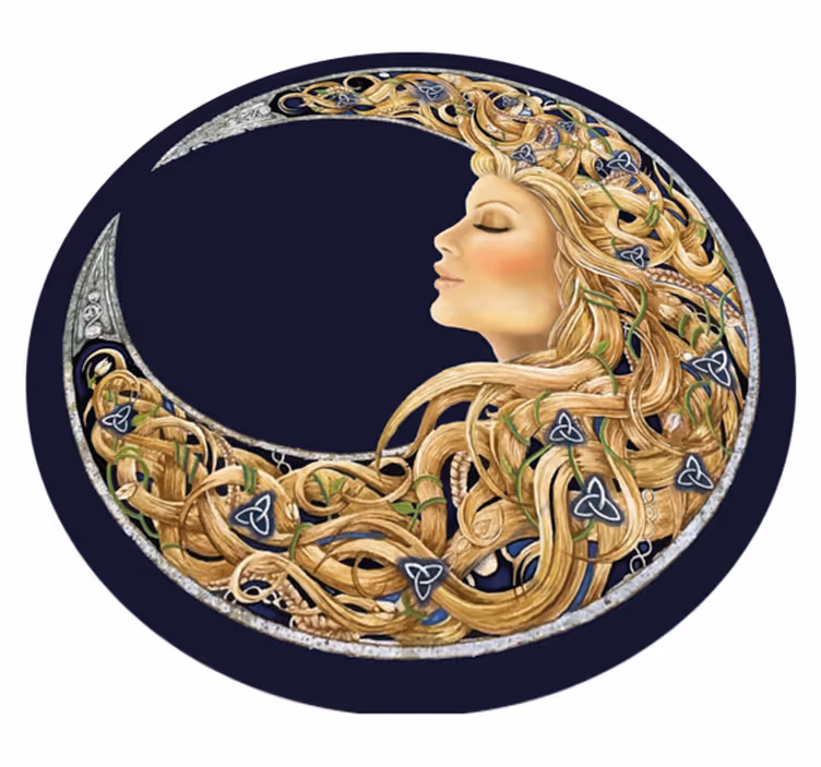 Art nouveau portret Vinilna preproga za najstnike - TenStickers