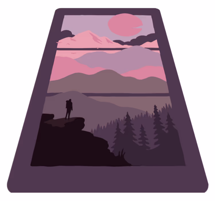 Silhueta divjine Naravne vinilnea preproga - TenStickers