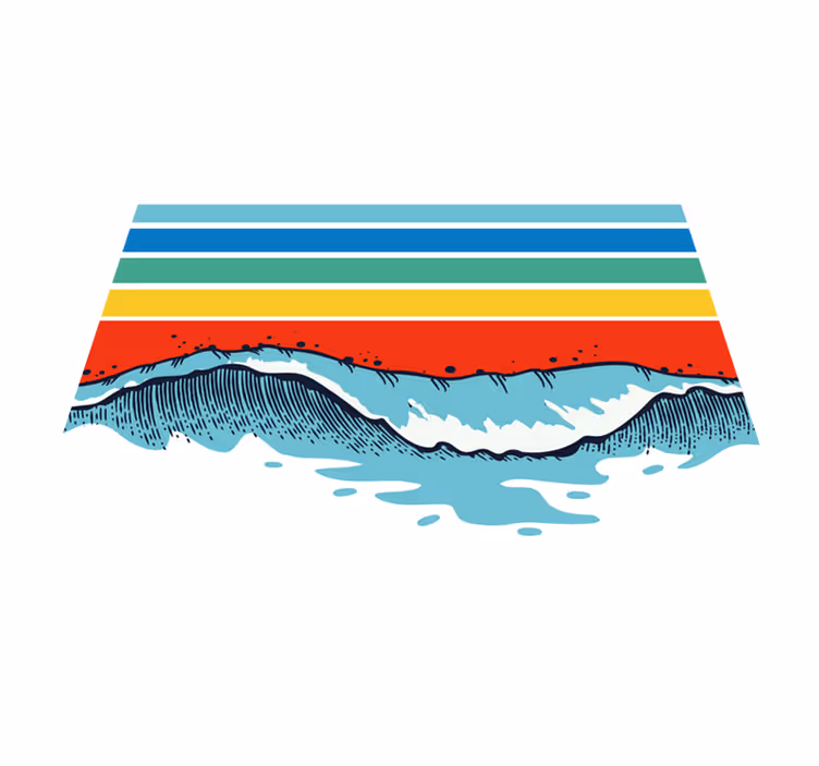 Retro valovita preproga za tla - TenStickers