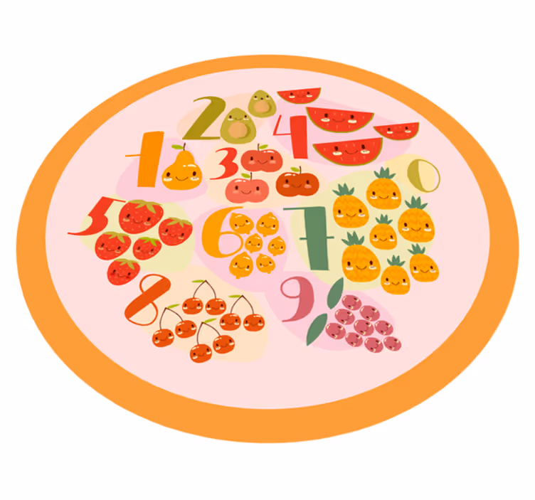 Izobraževalne številke cest preproga - TenStickers