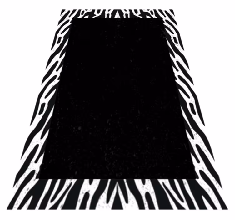 Preproga z živalskim potiskom zebra black runner - TenStickers