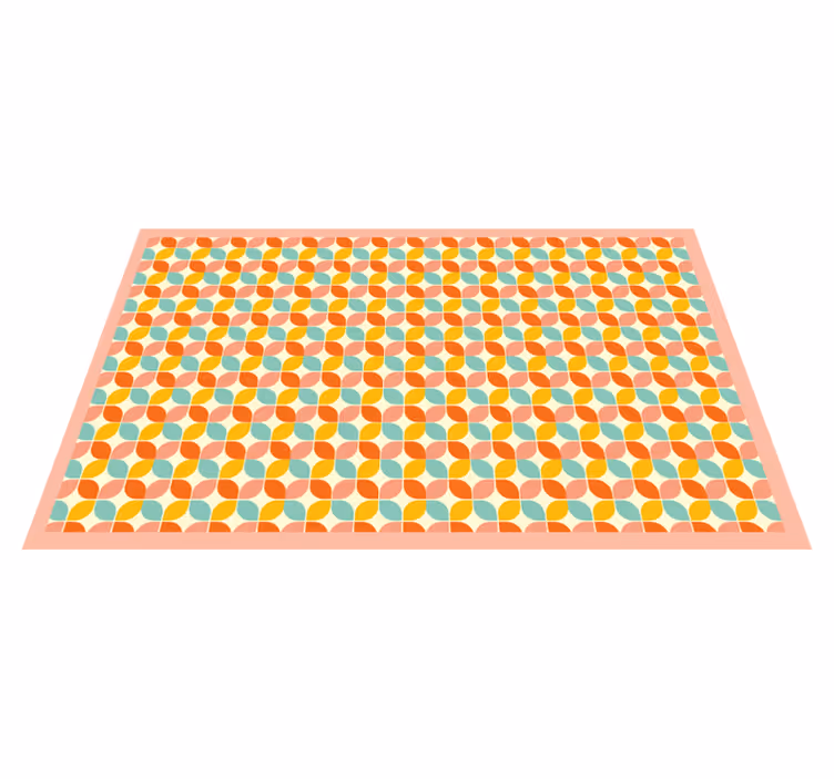 Večbarvne kvadratke geometrijske preproge iz vinila - TenStickers