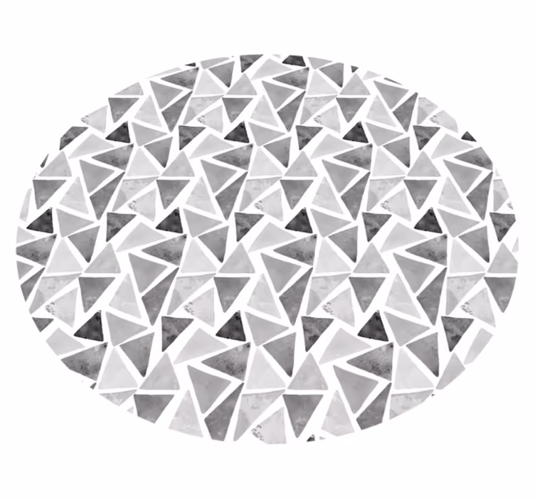 Sivi toni trikotniki geometrijske preproge iz vinila - TenStickers