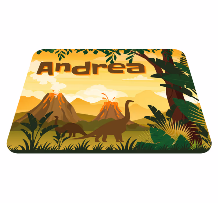 čudovita pokrajina dinozavrov personalizirana podloga - TenStickers