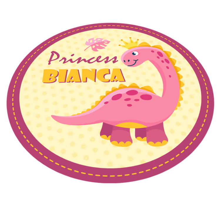 Princesa dinozaver Vinilna preproga za dojenčke - TenStickers
