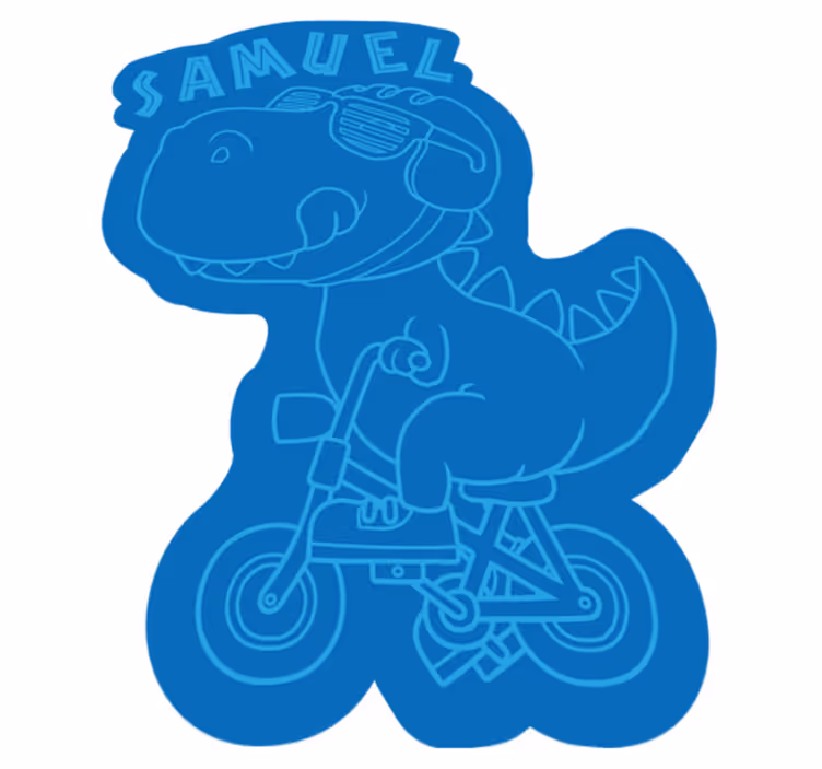 Prilagodljiv dino Vinilna preproga z imeni - TenStickers