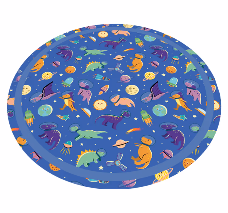 Dinozavri v vesoljski vinil preprogi - TenStickers