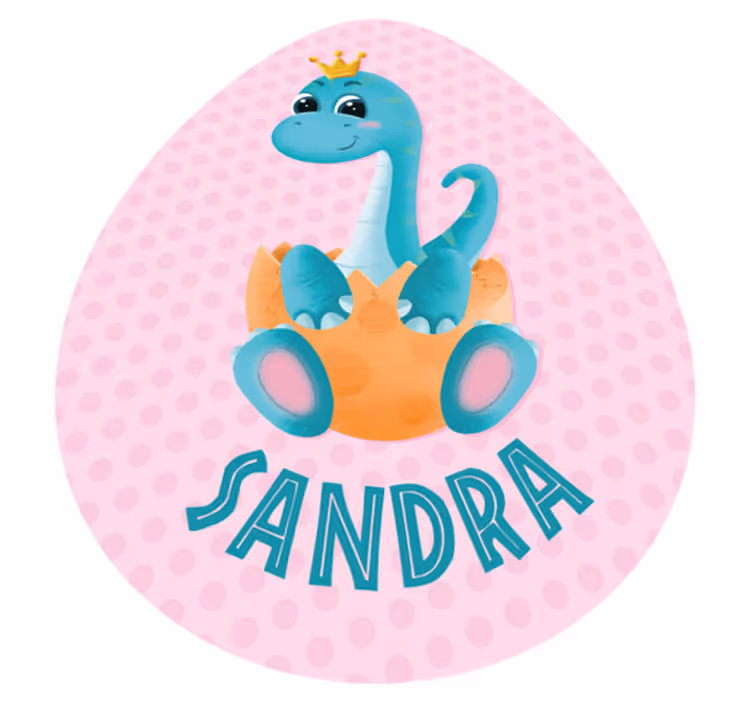 Grafika dinozavra po meri Vinilna preproga z imeni - TenStickers
