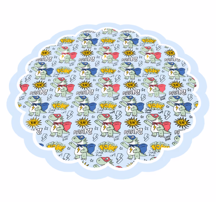 Superjunaki dinosi Otroške vinilna preproga - TenStickers