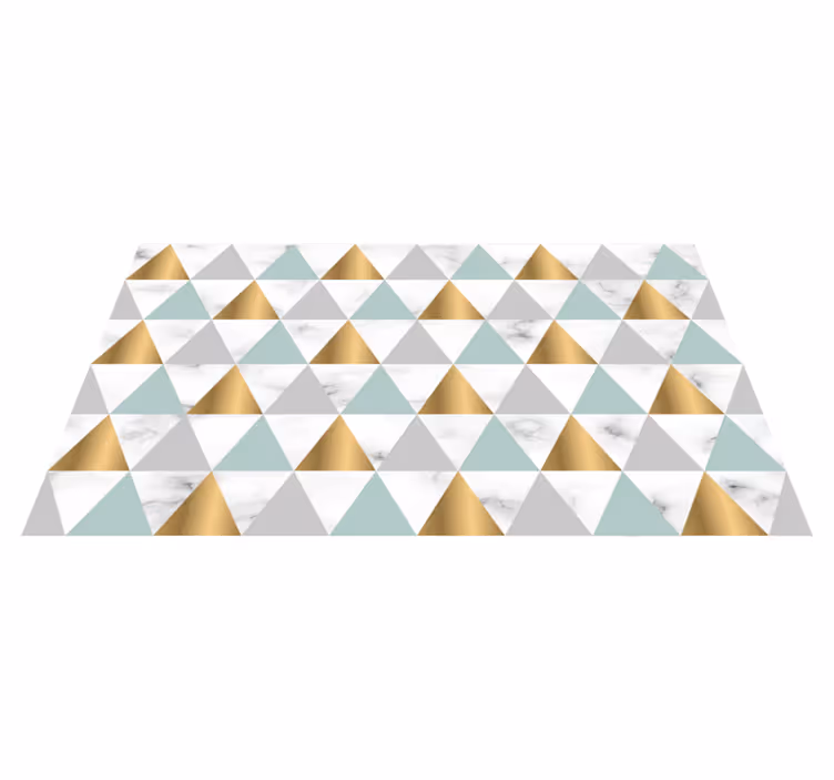 Marmornati trikotnik geometrija hodnik tekači - TenStickers