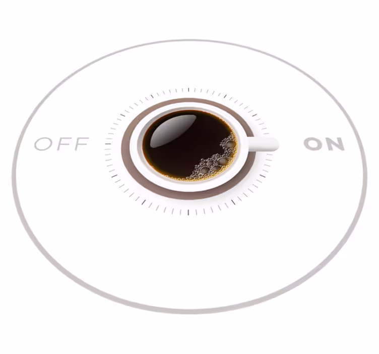 Kofeinski preklopnik vinilne preproge z napisom - TenStickers