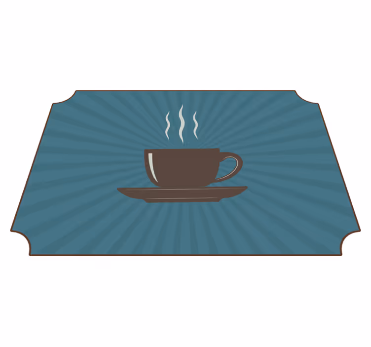 Espresso skodelica za kavo modro tapeta moder preproga - TenStickers