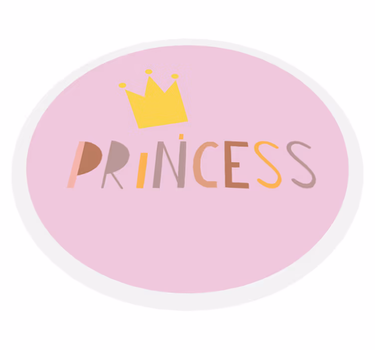 Okrogla princesina krona Vinilna preproga za dojenčke - TenStickers