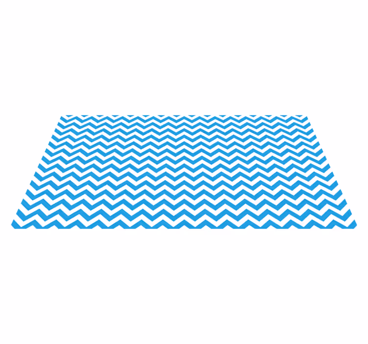 Modri cikcak vzorec Vinilna preproga za kuhinjo - TenStickers