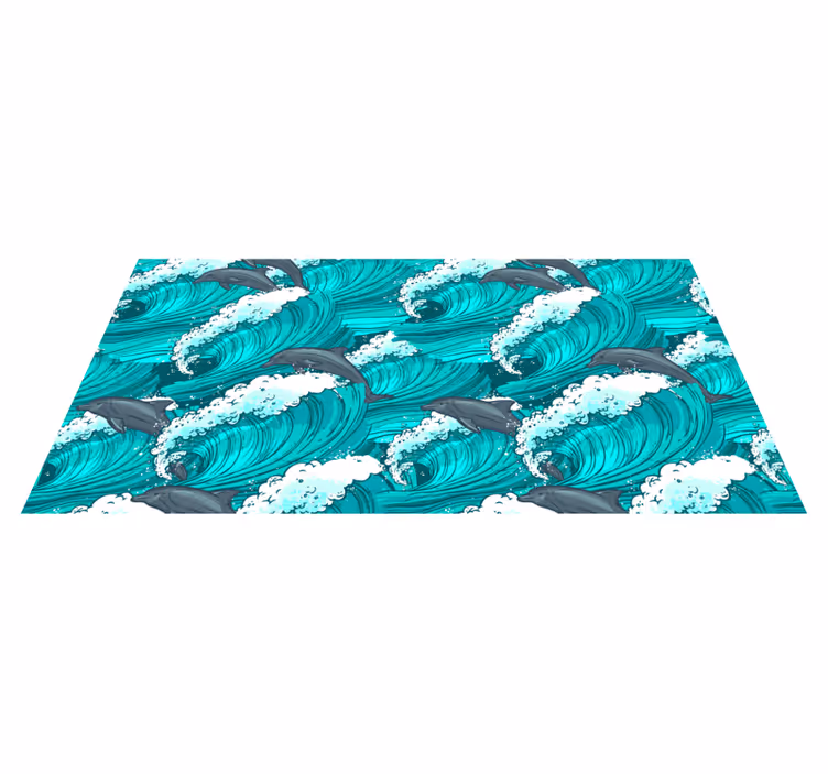 Delfin v oceanu živalska vinil preproga - TenStickers