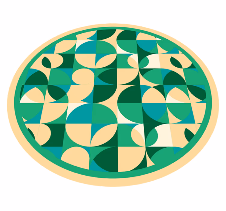 Krožne geometrije Vinilne preproge z geometrijskimi vzorci - TenStickers