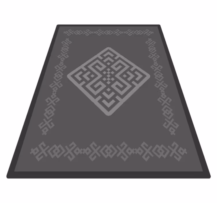 Siva pravokotna etnična preproga - TenStickers