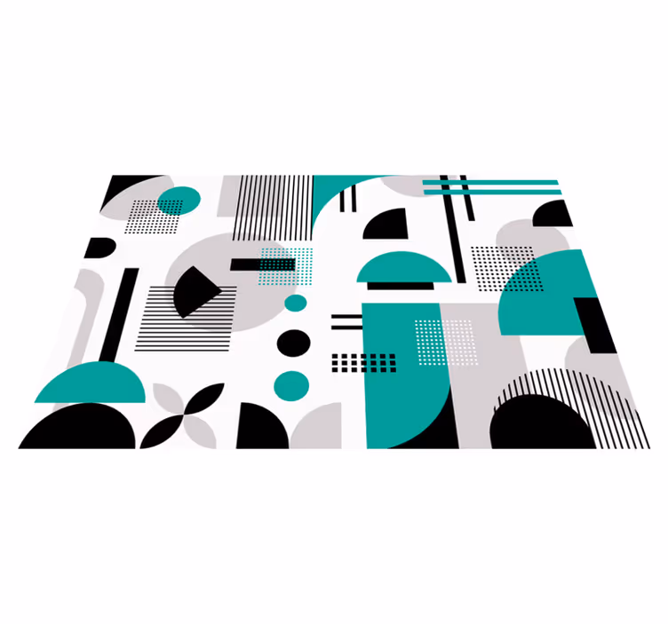 Moderna geometrijska oblika vinil preproga - TenStickers