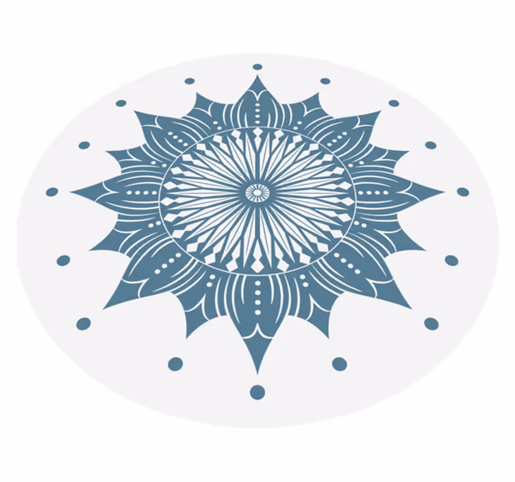 Intricate floral mandala vinilna preproga - TenStickers
