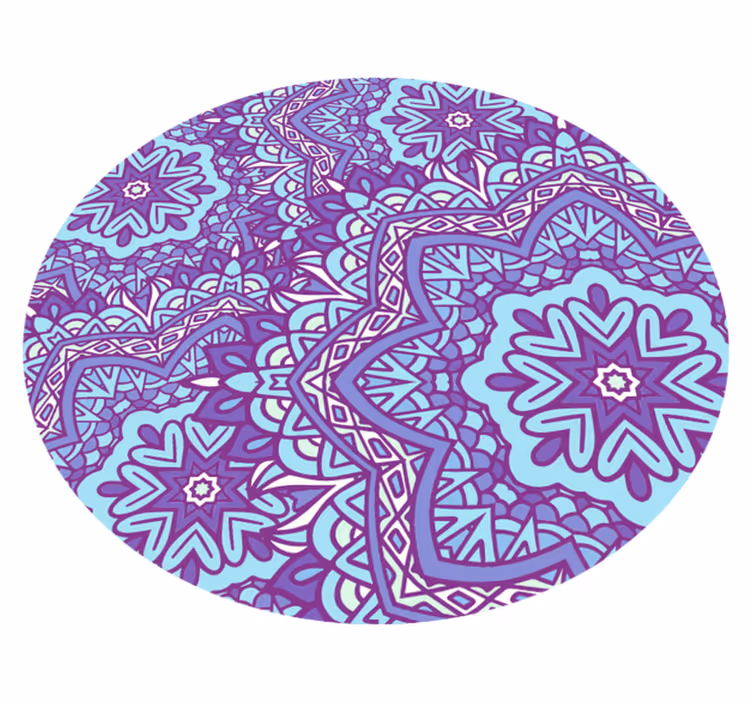 živahen vijoličen motiv Vinilna preproga mandala - TenStickers