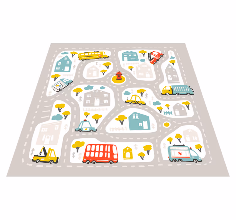 Mestna nordic style cestna vinil preproga - TenStickers