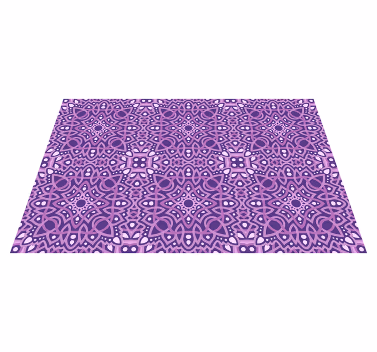 Mandala vijolične ploščice mandala vinil preproga - TenStickers