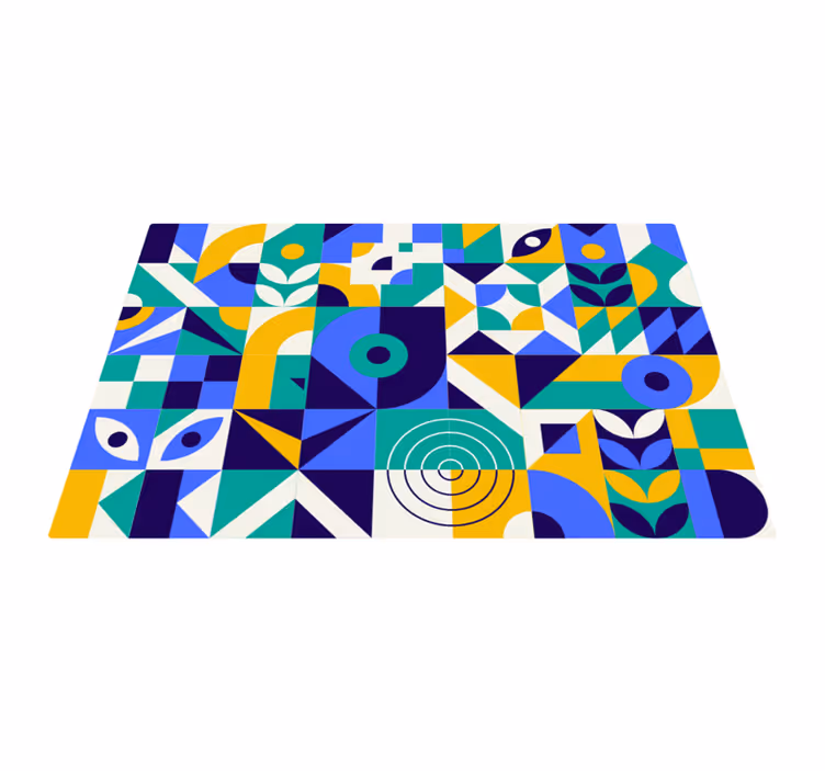 Vivid geometric patterns vinilne preproge - TenStickers