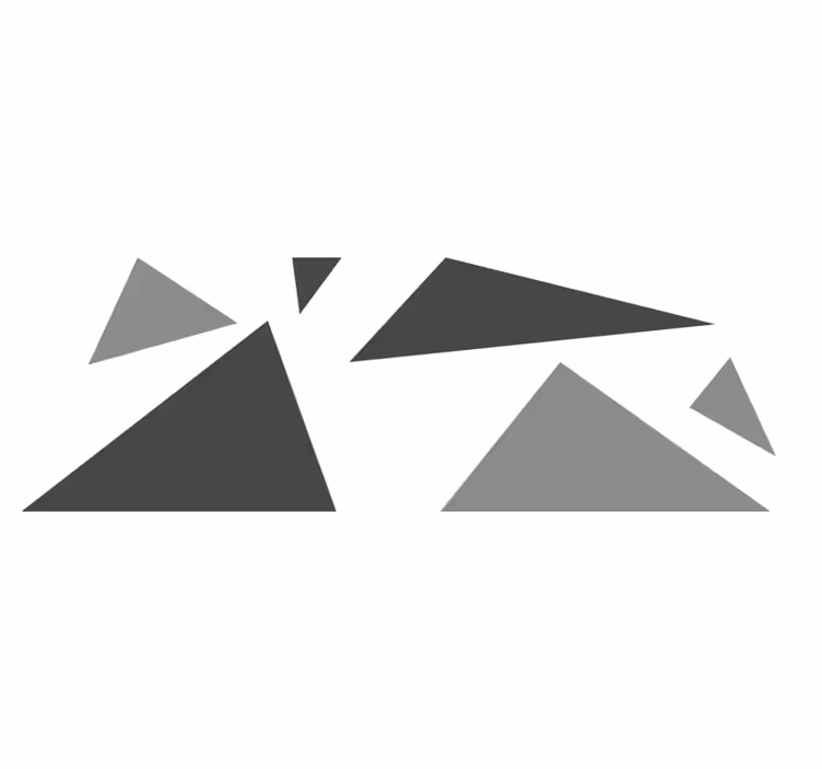 Sive trikotne geometrijske preproge iz vinila - TenStickers