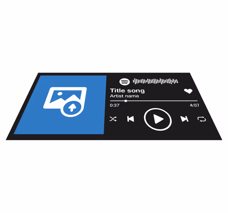 Spotify glasbo z besedilom in sliko prilagodite mat - TenStickers